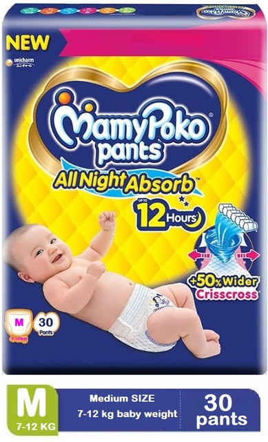 MamyPoko All Night Absorb comfortable baby Diaper Pants medium