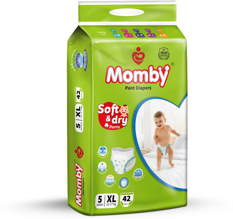 MOMBY premium baby Diaper pants| bubble top sheet|12 hrs