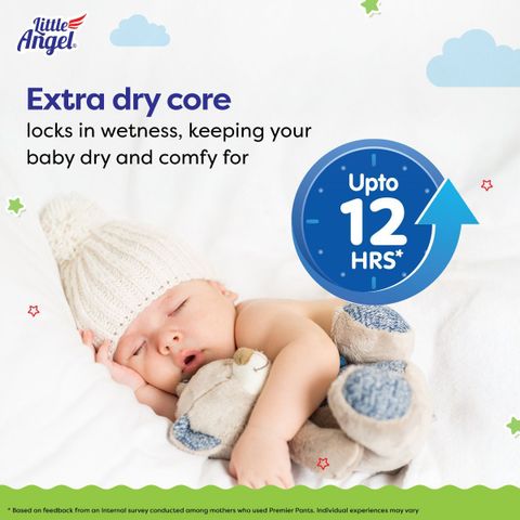 Little Angel Premier Baby Diaper Pants(4 x 28 Pcs) - New Born