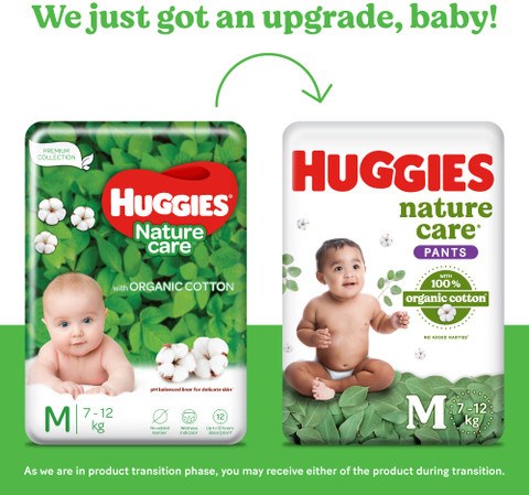 Huggies Nature Care Premium Baby Diaper Pants Made with 100