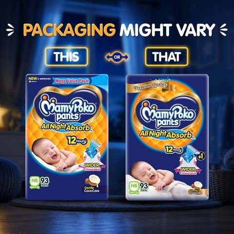 MamyPoko All Night Absorb, Coco Care Pant Diapers - New Born (93 Pieces) - Image 4