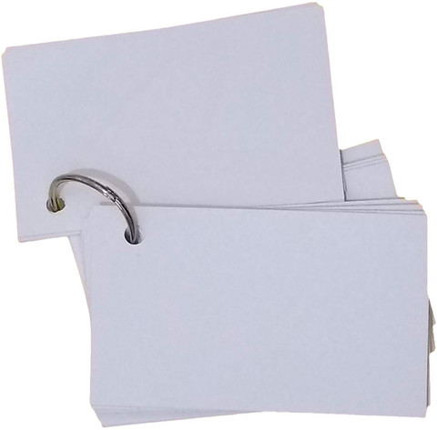 Avni Prints Unruled Index Flash Cards - 3x5 inch White with Free Binder  Rings Pocket-size Planner/Organizer unrulled 150 Pages Price in India - Buy  Avni Prints Unruled Index Flash Cards - 3x5