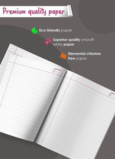 Woodsnipe Double Line Notebooks | 176 Ruled Pages A5 Size | Small Two ...