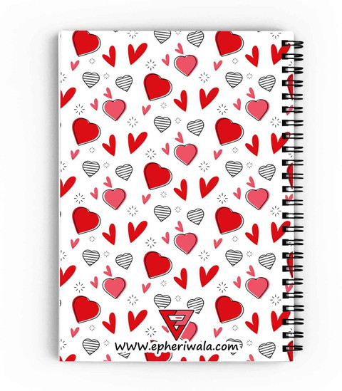 epheriwala Love Adiba A5 Spiral Diary/ Gift For Couples A5 Diary Unruled  140 Pages