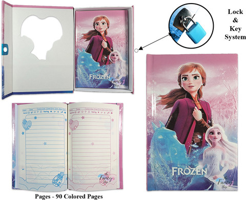 Art Bundle Barbie Big Size Diary with Lock Case for Kids Gifts