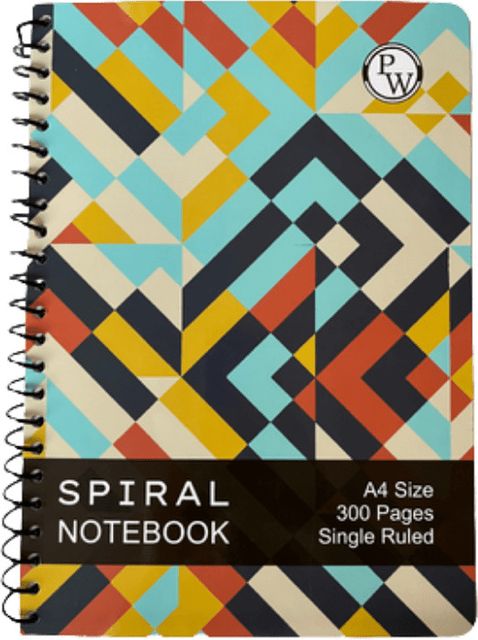 Single Ruling Note PW Physics Wallah Spiral Notebook Set of 3 Regular Note Pad Single Line ...