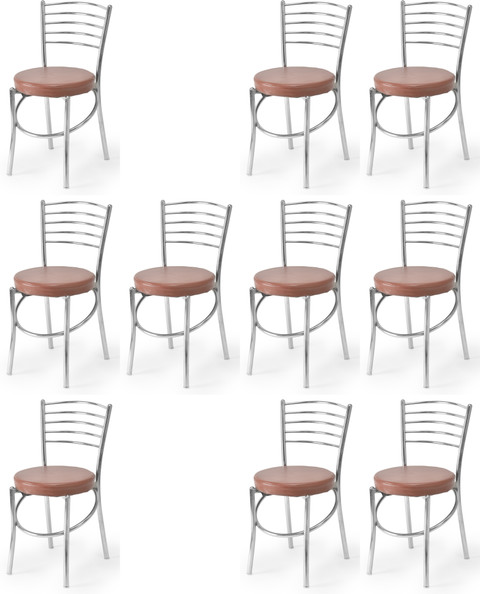 OFFICE SEATING Strong and Durable Home Office Ergonomic chair with Steel  frame and Leather seat Metal Dining Chair