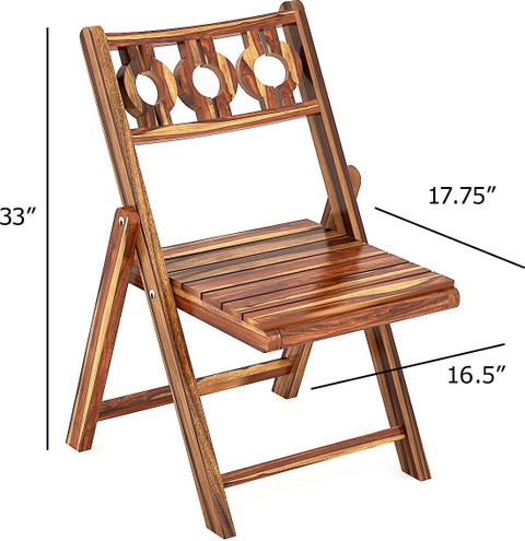 FLIPWOOD Wooden Folding Chairs of Set with Round Table for