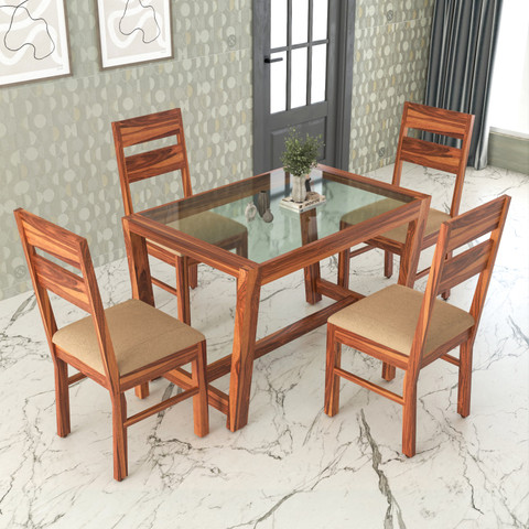 Rosewood Dining Set Wooden Dining Table Top Glass Flipkart Perfect