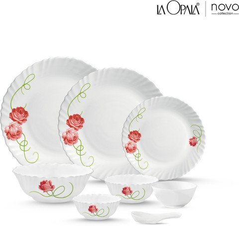 LAOPALA Pack of 46 Opalware Novo Dainty Swirl Dinner Set Price in