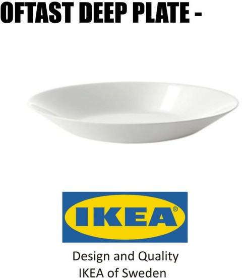 IKEA Pack of Opalware Digital Shoppy Deep Plate 20 cm (Pack of