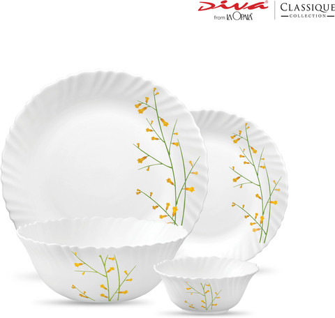 Ceramic La Opala Dinner Set 19 Pcs Price LAOPALA Pack Of 19