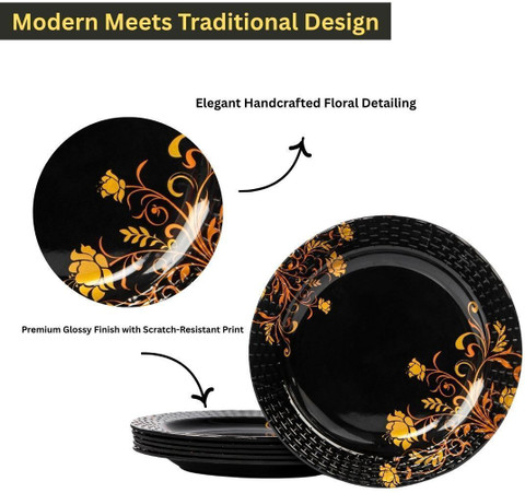 AE Maharani Pack of 24 Melamin Ae Maharani Lotus 24 Pcs Dinner Set For Home  Kitchen And Gifting Dinner Set