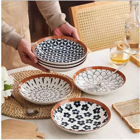 UniKart Pack of Porcelain Japanese Ramen Porcelain Dinner Set