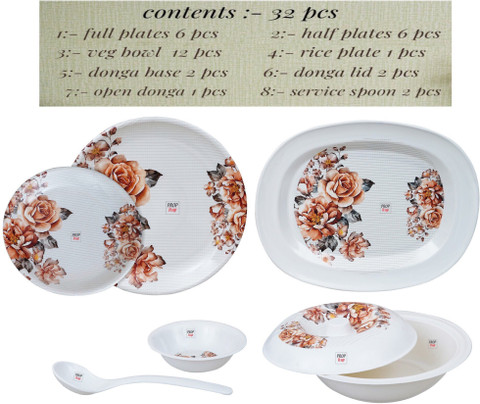 Prop It Up Pack of 32 Melamin SUPREME FLORAL SERIES PREMIUM