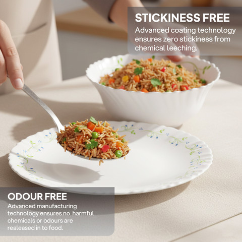 cello Pack of 35 Opalware Dazzle Tropical Lagoon Dinner Set Price
