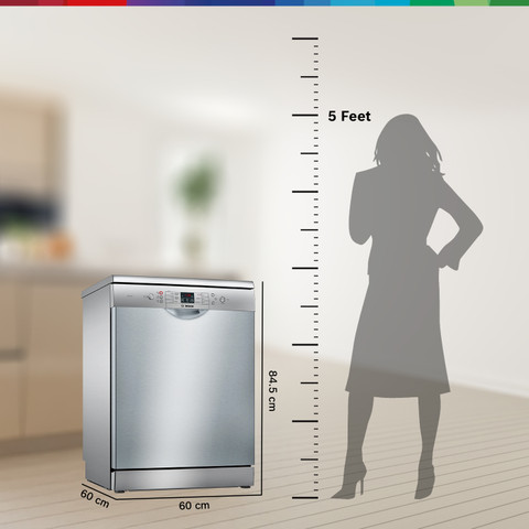 BOSCH SMS66GI01I Free Standing 13 Place Settings Intensive Kadhai