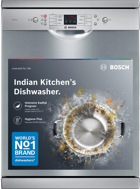 BOSCH SMS66GI01I Free Standing 13 Place Settings Intensive Kadhai