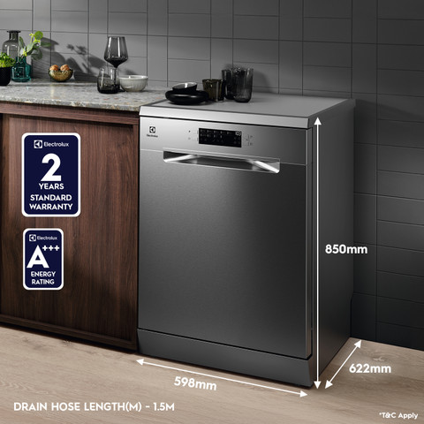 Electrolux ESM48310SX Free Standing 14 Place Settings Dishwasher