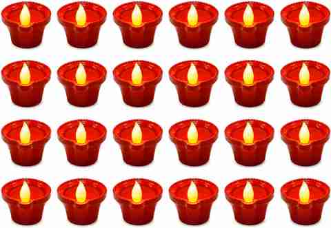 MAKZAJH Water Sensor Diya Set, 24 Pieces, 2 inch - Image 3