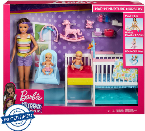 BARBIE Skipper Babysitters Nap 'n' Nurture Nursery Dolls and