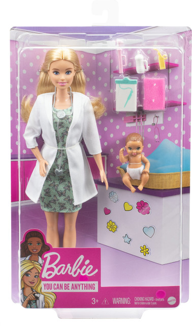BARBIE Baby Doctor Playset with Blonde Doll Great Gift for Ages Years Old  Up