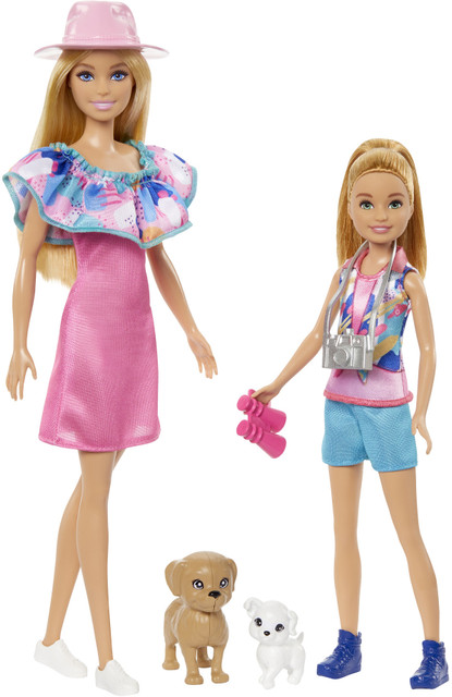 BARBIE Stacie Sister Doll Set with Pet Dogs Accessories