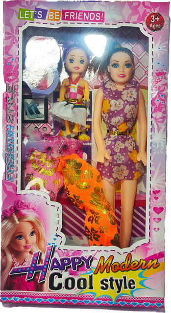 Khelna Bati Beautiful Barbie Doll Set Cute Cool for Kids with Accessories