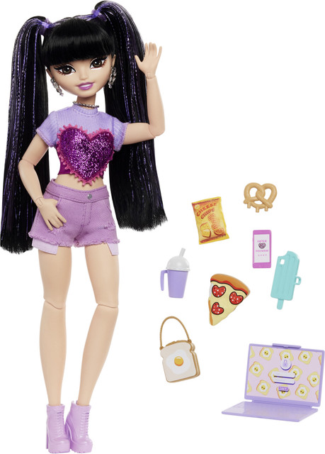 BARBIE Dream Besties Renee Fashion Doll with 11 Food Themed