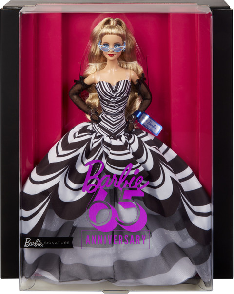 barbie in black and white dress Black and white striped Dress for barbie doll main image 1