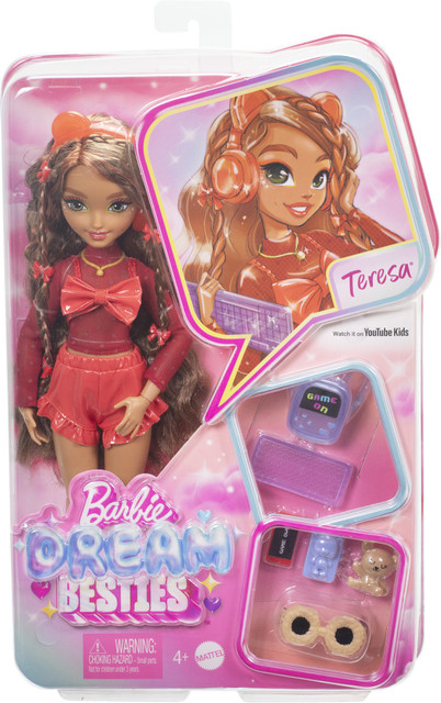 BARBIE Dream Besties Teresa Fashion Doll with Video Game Themed