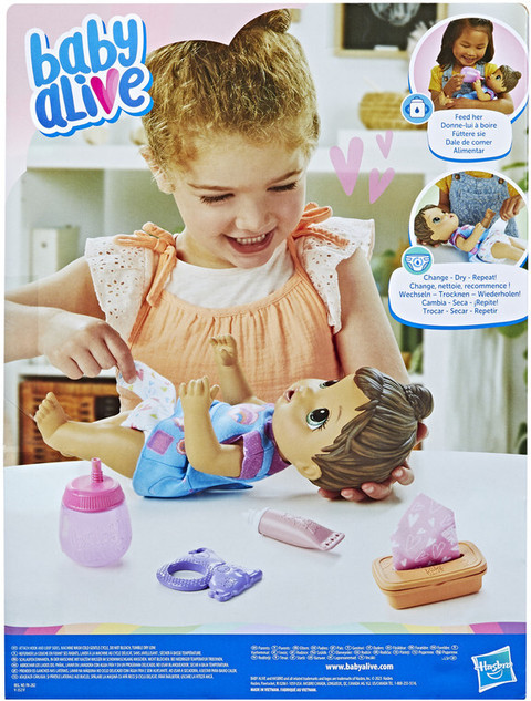 Baby Alive Change and Play Baby Doll, Drinks and Wets, Reusable
