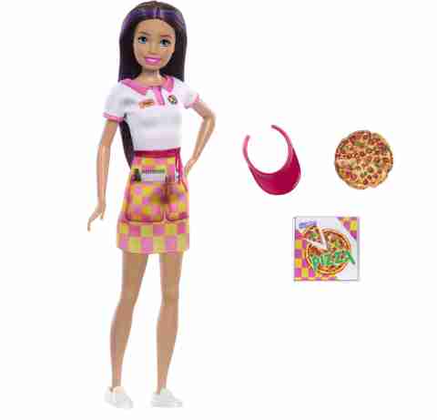 BARBIE Skipper First Jobs, Pizzeria Waitress Doll with Accessories