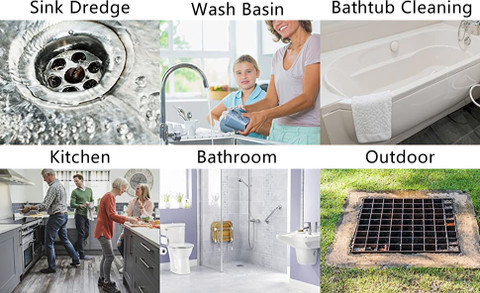 Da Novira Drain Pipe Shower Sink Clogged Drain Hair Catching Cleaning Claw  Spring Stick_29 Multi-purpose Plunger