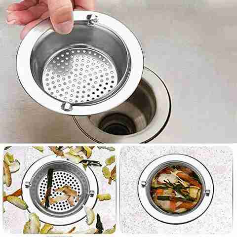 MobFest Kitchen Sink Stainless Steel Pop-Up Strainer Price in