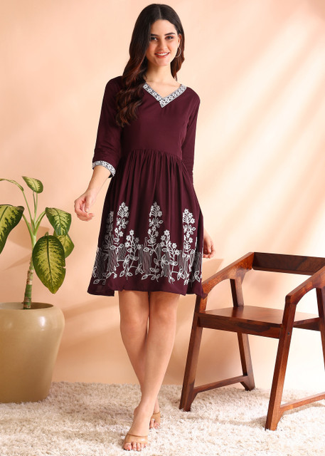 fitted lace wedding dress Fit and flare burgundy wool dress women 4545 – Xiaolizi