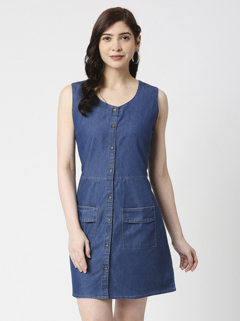 flipkart denim dress Denim Midi Dress - Buy Denim Midi Dress online at Best Prices in India