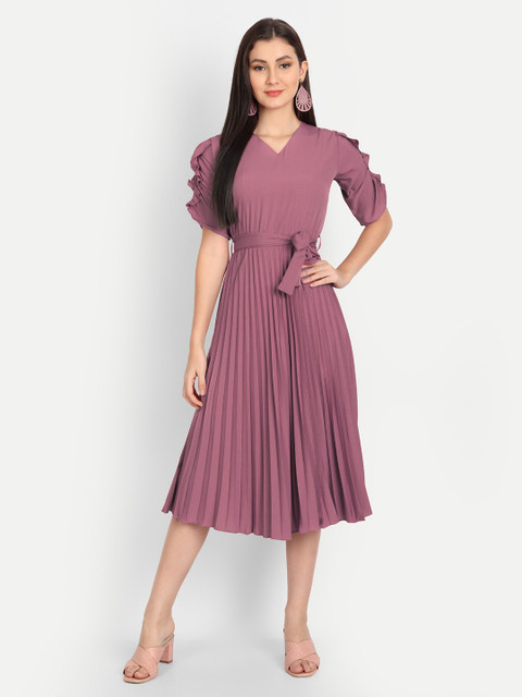strapless open back dress Lover Pleated Midi Dress – Paper Palette Studio
