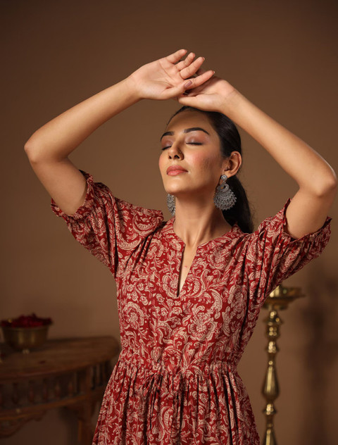 MEDI MANON SET UP DRESS コーラル Mサイズ