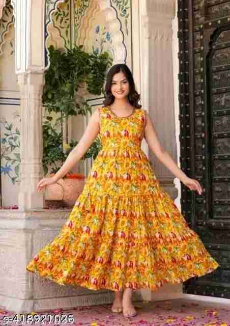 SRALA Women A-line Yellow Knee Length Dress - Buy SRALA Women A-line Yellow  Knee Length Dress Online at Best Prices in India | Flipkart.com
