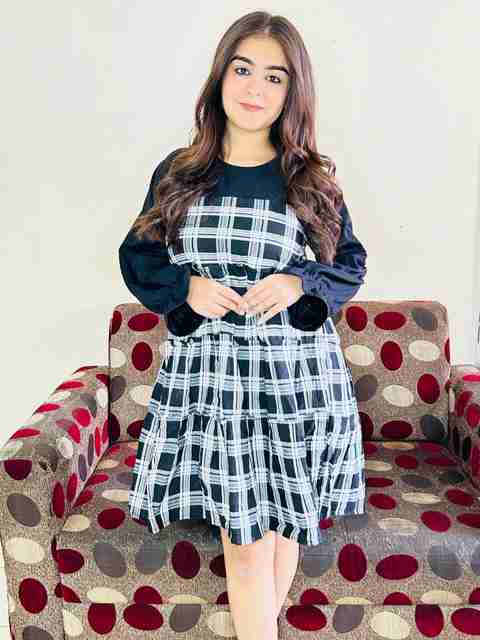 baba fashion Women Gathered Blue Above Knee/Mid Thigh Length Dress - Buy baba  fashion Women Gathered Blue Above Knee/Mid Thigh Length Dress Online at  Best Prices in India | Flipkart.com