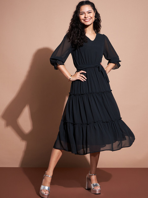 slim fit dress slacks Little White Fit and Flare Dress 8 main image 1
