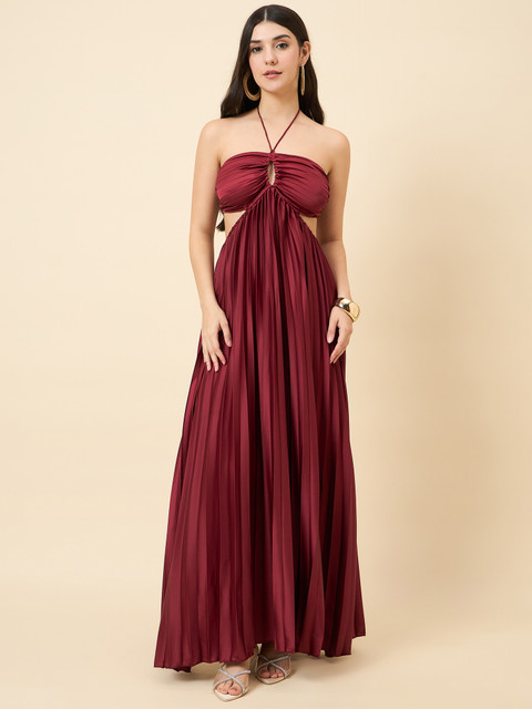 AAYU Women Maxi Maroon Full Length Dress - Buy AAYU Women Maxi Maroon Full Length  Dress Online at Best Prices in India | Flipkart.com