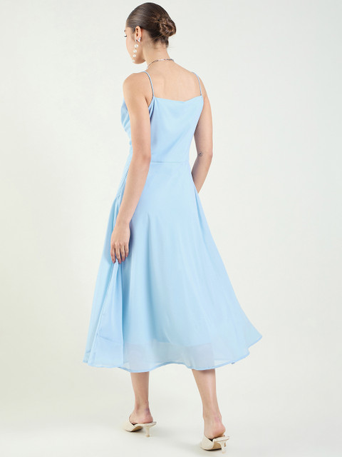 AAYU Women Fit and Flare Light Blue Midi/Calf Length Dress - Buy AAYU Women  Fit and Flare Light Blue Midi/Calf Length Dress Online at Best Prices in  India | Flipkart.com