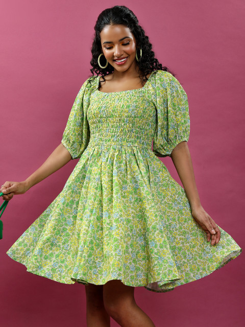 tokyo talkies fit and flare dress Tokyo Talkies Women Fit and Flare Multicolor Above Knee/Mid Thigh Length  Dress