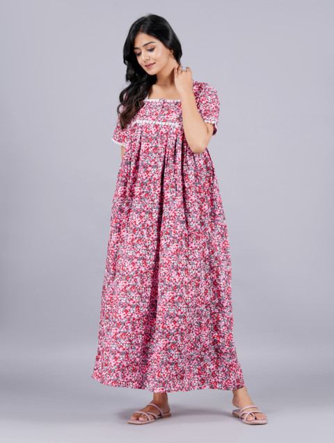 Advik Women Maxi Pink Full Length Dress Buy Advik Women Maxi
