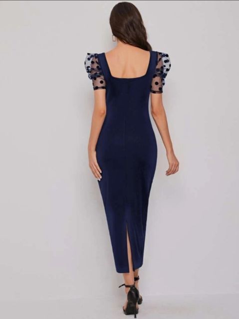 BhumiFabric Women Bodycon Blue Midi/Calf Length Dress - Buy BhumiFabric ...