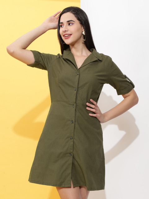 The Indian Garage Co. -Freehand Women Shirt Dark Green Above Knee/Mid Thigh Length Dress - Buy The Indian Garage Co. -Freehand Women Shirt Dark Green Above Knee/Mid Thigh Length Dress Online at The Indian Garage Co. -Freehand Women Shirt Dark Green Above Knee/Mid Thigh Length Dress - Buy The Indian Garage Co. -Freehand Women Shirt Dark Green Above Knee/Mid Thigh Length Dress Online at