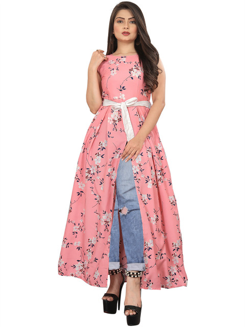 Westernress Women Maxi Pink Full Length Dress Buy Westernress