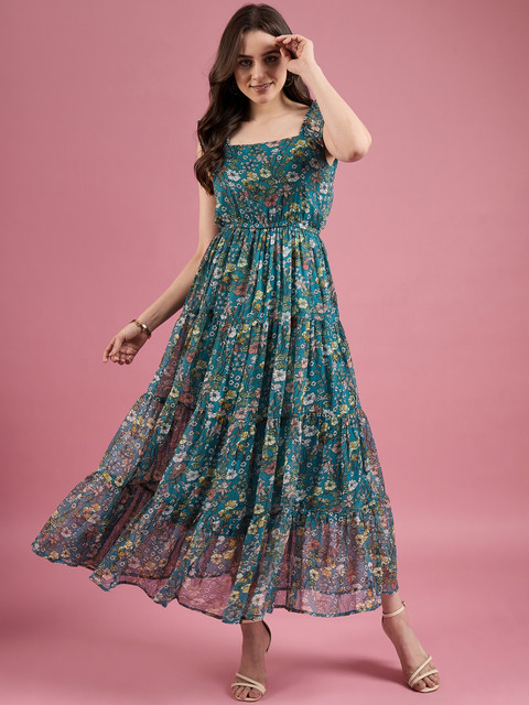 Deewa Women Empire Waist Light Blue Maxi/Full Length Dress - Buy Deewa  Women Empire Waist Light Blue Maxi/Full Length Dress Online at Best Prices  in India | Flipkart.com
